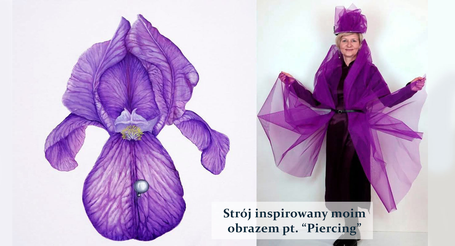 kostium inspirowany sztuką Marty Konieczny fletowy fuksja irys piercing