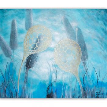 original oil painting botany organic nature plants gold zebras black modern beautiful gorgeous best gallery Marta Konieczny 100x120 cm unique delicate sensitive sensual