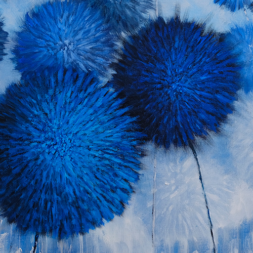 Marta Konieczny  duży obraz olejny do salonu  na ścianę  na prezent  do loftu  super  najlepszy  najpiękniejszy  piękny  niebieski  błękitny  na urodziny  kwadratowy  nowoczesny