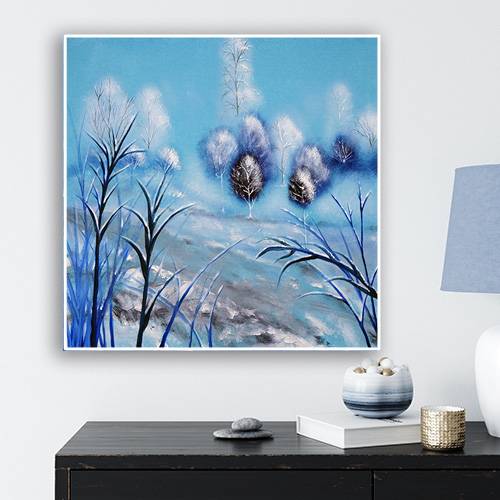 oil on canvas  original  best oil painting  Marta Konieczny  home decoration  for gift  for women  botany  nature  plants  organic  beautiful  pink  60x60 cm  square